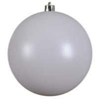 Decoris Kerstbal - wit - groot - 20 cm - kunststof - mat