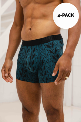 Puma Terrace Print Boxershort 4-Pack Heren Groen - Maat S - Kleur: ZwartGroen | Soccerfanshop
