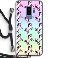Musketon Unicorn: Samsung Galaxy S9 Plus Transparant Hoesje met koord