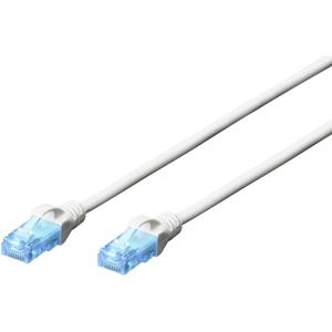 Digitus DK-1512-020/WH RJ45 Netwerkkabel, patchkabel CAT 5e U/UTP 2.00 m Wit Verdraaide paren 1 stuk(s)