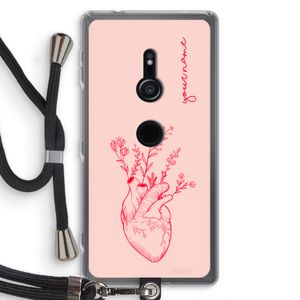Blooming Heart: Sony Xperia XZ2 Transparant Hoesje met koord