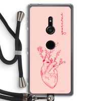 Blooming Heart: Sony Xperia XZ2 Transparant Hoesje met koord