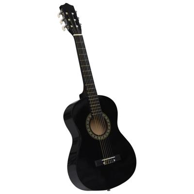 VidaXL Gitaar klassiek beginner en kinderen 1/2 34" zwart