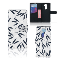 Xiaomi Note 8 Pro Hoesje Leaves Blue - thumbnail