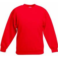 Basic sweater voor kinderen - jongens - rood - katoenmix