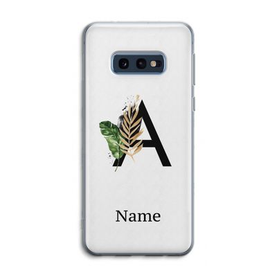 Charcoal Flora: Samsung Galaxy S10e Transparant Hoesje