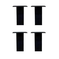 Stalen tafelpoot zwart vierkant 6 bij 6 cm en hoogte 25 cm (6 x 6 cm) - 4 stuks