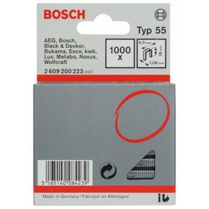 Bosch Accessories 2609200223 Nieten met smalle rug Type 55 1000 stuk(s) Afm. (l x b) 18 mm x 6 mm