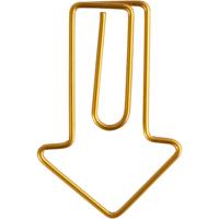 Clips, pijl, afm 40x25 mm, goud, 6 stuk/ 1 doos