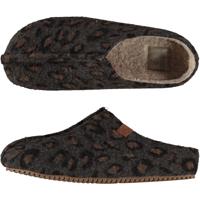 Apollo Dames instap slippers/pantoffels - luipaard print - beige - maat 37-38 Apollo Dames instap slippers/pantoffels - luipaard print - beige - maat 37-38