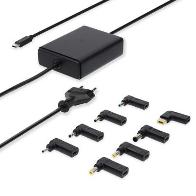 Nedis Notebook-Adapter | GaN | 100 W | 5 / 9 / 12 / 15 / 20 V DC | 3.0 / 5.0 A | Gebruikt voor: Notebook / Smartphone / Tablet | Euro / Type-C (CEE