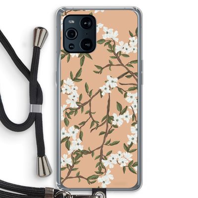 Blossoming spring: Oppo Find X3 Pro Transparant Hoesje met koord