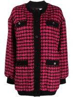 MSGM cardigan à motif pied-de-poule - Rose