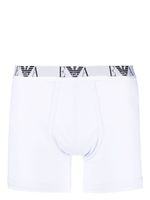 Emporio Armani boxer en coton à taille logo - Blanc - thumbnail