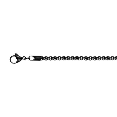 iXXXi Men Ketting Ronde Schakel Mat Zwart