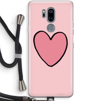 Hartje: LG G7 Thinq Transparant Hoesje met koord