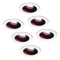 Set van 6 Laredo smart inbouwspots - Wifi + Bluetooth - RGBWW - GU10 - Kantelbaar - Google Home, Amazon Alexa en Siri - IP20 voor binnen - Wit - Verzonken