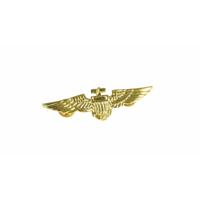 Piloten/Vliegeniers verkleed broche - goud - 7 cm - Wings speldje - Piloot verkleed accessoires