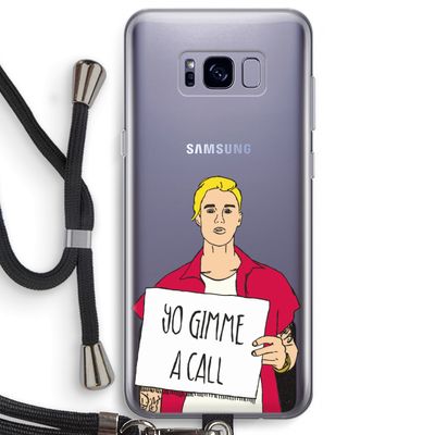 Gimme a call: Samsung Galaxy S8 Plus Transparant Hoesje met koord