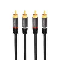 LogiLink CA1203 audio kabel 1,5 m 2 x RCA Zwart - thumbnail