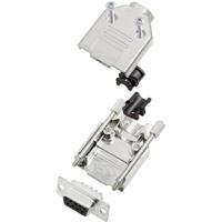 TRU COMPONENTS TCDTPKM09DBSK 7708784 D-sub female connectorset 180 ° Aantal polen: 9 Soldeerkelk 1 stuk(s)