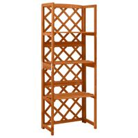 Latwerk met schappen 55x30x140 cm massief vurenhout