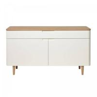 Nordic Home Rune dressoir - 140 cm - eikenhout -naturel|wit