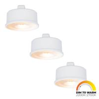 3x LED Module - Dimbaar - 3.8W 220lm - Dim to warm - Vervangt 50 Watt - GU10 fitting - Plat - Universele fitting