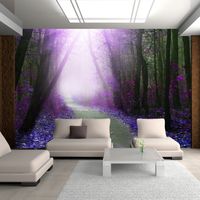 Zelfklevend fotobehang -  Paars pad door het bos  , Premium Print - thumbnail