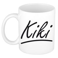 Kiki voornaam kado beker / mok sierlijke letters - gepersonaliseerde mok met naam   -