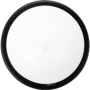 LED Plafondlamp - Badkamerlamp - Aigi Amona - Opbouw Rond - 4W - Natuurlijk Wit 4000K - Mat Zwart - Kunststof