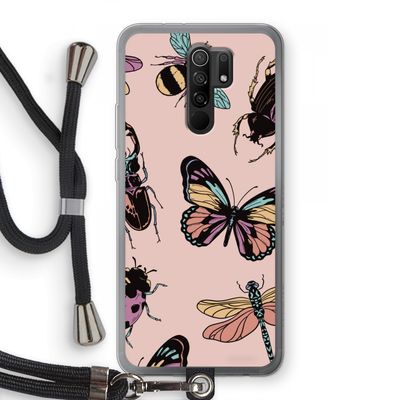 Tiny Bugs: Xiaomi Redmi 9 Transparant Hoesje met koord