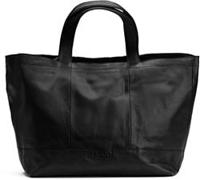 MUUD Hiba Black - Handgemaakt leren shopper met opbergvakken 27x29cm