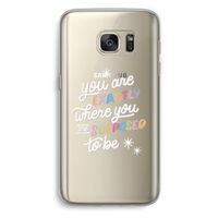 Right Place: Samsung Galaxy S7 Transparant Hoesje