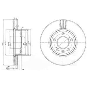 Delphi Diesel Remschijf BG9891C