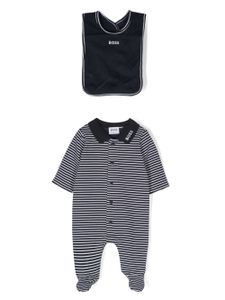 BOSS Kidswear pyjama en coton à rayures - Bleu