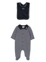 BOSS Kidswear pyjama en coton à rayures - Bleu
