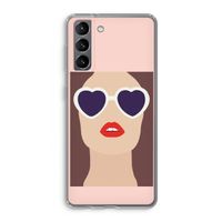 Red lips: Samsung Galaxy S21 Transparant Hoesje