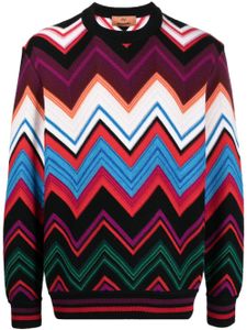 Missoni zigzag crew-neck jumper - Rouge