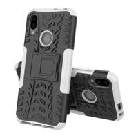 Band textuur TPU + PC schokbestendig telefoon geval voor Xiaomi Redmi Note 7 met houder
