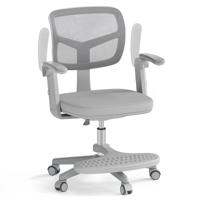 Kinder Bureaustoel met een Verstelbare Zithoogte van 41-52 cm Kinderdraaisteun met Wielen Grijs Kinder Bureaustoel met een Verstelbare Zithoogte van 41-52 cm Kinderdraaisteun met Wielen Grijs