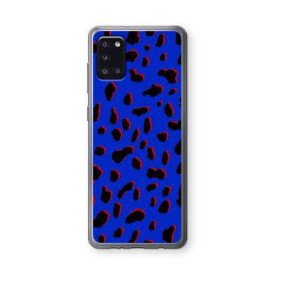 Blue Leopard: Samsung Galaxy A31 Transparant Hoesje