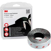 3M SJ352B Klittenband Om vast te plakken (l x b) 1.25 m x 25 mm Zwart 1 stuk(s)