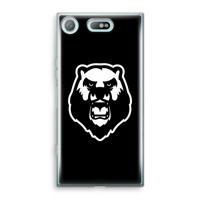 Angry Bear (black): Sony Xperia XZ1 Compact Transparant Hoesje - thumbnail