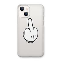Middle finger black: iPhone 13 mini Transparant Hoesje
