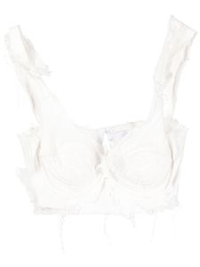 Natasha Zinko haut bustier à bords francs - Blanc