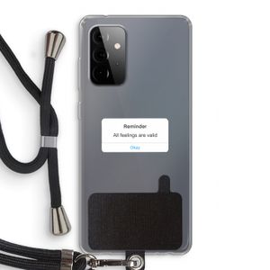 Reminder: Samsung Galaxy A72 5G Transparant Hoesje met koord