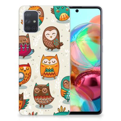 Samsung Galaxy A71 | TPU Hoesje | Vrolijke Uilen