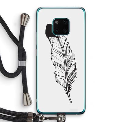 Pluim: Huawei Mate 20 Pro Transparant Hoesje met koord