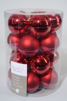 20 kerstballen kerstrood glans 60 mm - Ksd
